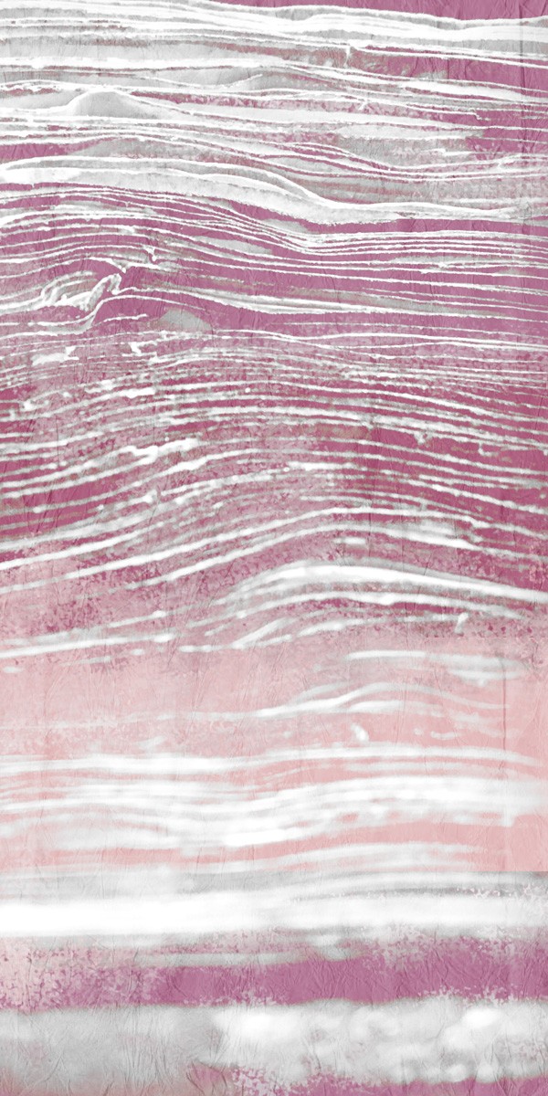 Kimberly Allen, Layered 2 (Baumringe, Struktur, Abstrakte Kunst, Linien,  Grafik, Wohnzimmer, Treppenhaus, Wunschgröße, rosa)