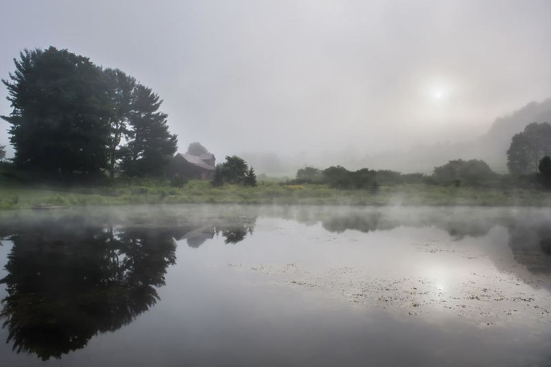 Joseph Rowland, Glimmerglass (See, Landschaft, Dunst, Landschaftsfotografie, Spiegelungen, Natur, Wohnzimmer, Treppenhaus, Wunschgröße, bunt)