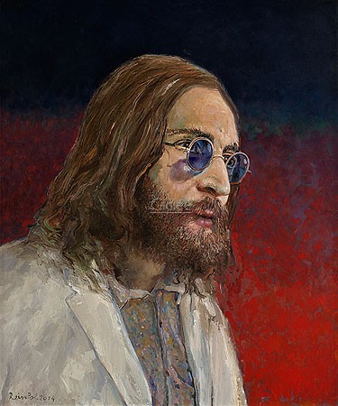 Rein Pol, Is it John Lennon (Malerei, Portrait, John Lennon, Beatles, Persönlichkeiten, Sänger, Musiker, Wohnzimmer, Musikzimmer, Jugendzimmer, Treppenhaus, bunt)