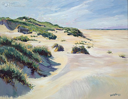 Wim Velt, Terschelling (Malerei, Landschaften, Landschaftsmalerei, Sand, Meeresbrise, Dünen, Niederlande, Wohnzimmer, Arztpraxis, bunt)