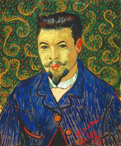 Vincent van Gogh, Bildnis Dr. Félix Rey. 1889. (Gogh,Vincent van,Moskau,Puschkin-Museum,1853-1890,Männer, Junge,Männer,Bärte,Gogh, Vincent van 1853-1890,Vincent van Gogh,19. Jahrhundert,Mann,19. Jahrhundert,Bildnis,Porträt,Portrait,Dr. Félix Rey,Expressionismus,expressionistisch,expressiv,Niederlande,H)