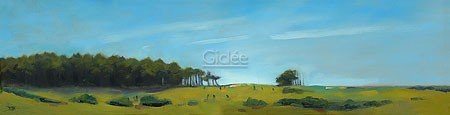 Joke Klaveringa, The Isle of Terschelling (Malerei, Landschaft, Landschaftsmalerei,  Niederlande, Wiese, Bäume, Weite, Wohnzimmer, Schlafzimmer, bunt)