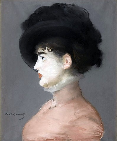 Édouard Manet, Porträt von Irma Brunner. Um 1880-82 (Portrait, La Viennoise, Hut, Frau, Dame, Eleganz, modisch, Impressionismus, Wohnzimmer, Klassiker, Wunschgröße,)