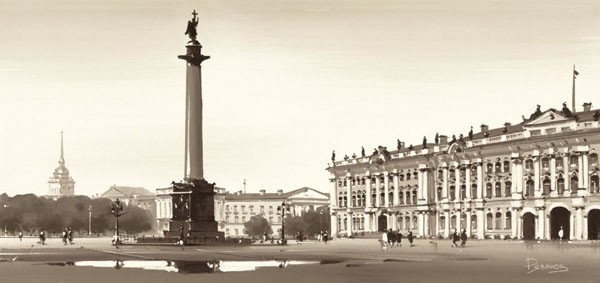 Ryazanov, WINTER PALACE, ST. PETERSBURG (Photografie, Fotokunst, St. Petersburg, Städte, Museum, Eremitage, Architektur, Winter Palast, Gebäude, Wunschgröße, Wohnzimmer, schwarz/weiß)