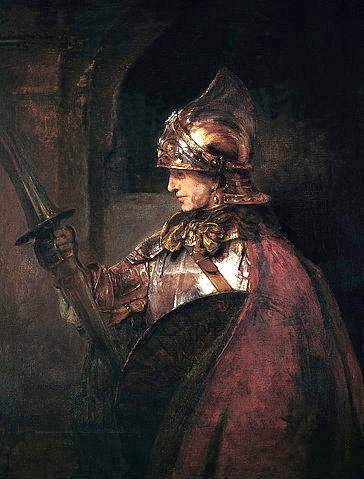 Rembrandt van Rijn, Ein Mann in Rüstung. 1655 (Rembrandt van Rijn,1606-1669,Glasgow Art Gallery,Öl auf Leinwand,17. Jahrhundert,Rembrandt, Harmensz. van Rijn,Alexander der Große)