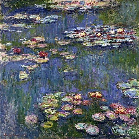 Claude Monet, Seerosen. 1916 (Monet,Claude,1840-1926,Öl auf Leinwand,Tokyo,National Museum of Western Art,Garten,Blühen,Impressionismus,Impression,Teich,Nymphéas,Seerostenteich)