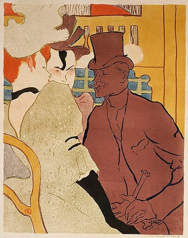 Henri de Toulouse-Lautrec, Der Engländer im Moulin Rouge. 1892 (Toulouse-Lautrec,Henri de,1864-1901,Christie's Images Ltd,Farblithographie,Jugendstil,Wirtshäuser,Toulouse-Lautrec, Henri de 1864-1901, Frankreich, französisch, 19. Jahrhundert, plakativ, Plakat, Illustration, illustrativ, grafisch, Grafik, Druck, Engländ)