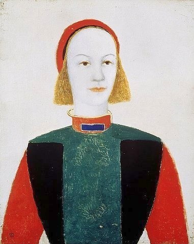 Kasimir Malewitsch, Mädchen. 1932. (St. Petersburg,Staatliches Russisches Museum,Malewitsch,Kasimir,1878-1935,Öl auf Leinwand,20. Jahrhundert,Russische Avantgarde,Malewitsch, Kasimir Sewerinowitsch,porträt,frau,russisch)