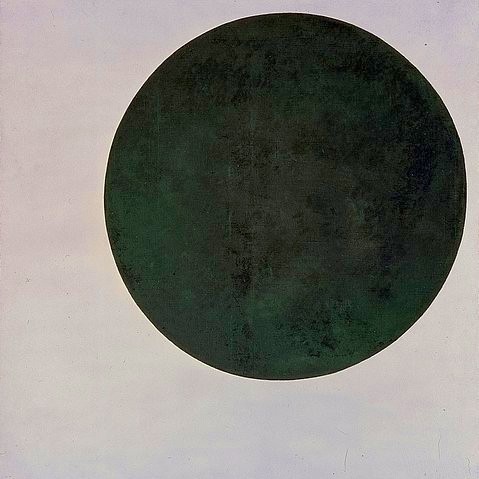 Kasimir Malewitsch, Schwarzer Kreis. Ca. 1923. (Suprematismus, Kreis, schwarz, Ikone, abstrakt, monochrom,  Wunschgröße, Wohnzimmer, schwarz/weiß)
