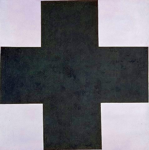 Kasimir Malewitsch, Schwarzes Kreuz. Um 1923. (St. Petersburg,Staatliches Russisches Museum,Malewitsch,Kasimir,1878-1935,Öl auf Leinwand,20. Jahrhundert,Russische Avantgarde,Suprematismus,Malewitsch, Kasimir Sewerinowitsch,abstrakt,kreuz,schwarz,russisch)