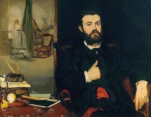 Édouard Manet, Bildnis des Dichters Zacharie Astruc. 1866. (Portrait, Dichter, Künstler, Persönlichkeiten, Zimmer, Interieur, Impressionismus, Wohnzimmer, Klassiker, Wunschgröße,)