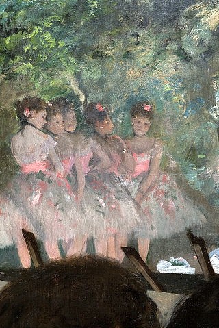 Edgar Degas, Musiciens à l'Orchestre. Detail. 1872 (siehe auch Bildnummer 4811) (Degas,Edgar,1834-1917,Städtische Galerie,Städel Museum,Frankfurt a.M.,Öl auf Leinwand,19. Jahrhundert,Impressionismus,Copyright Horst Ziegenfusz,französischer,Edgar Degas,Ballett,Balletttänzerin,Balletttänzerinnen,Tänzerinnen,Frauen,Ballerina,Ballerinas,B)