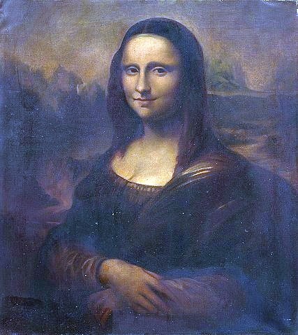 Angelo di Vincenzo, Mona Lisa. 1926. (nach Leonardo da Vinci, Kopie, Mona Lisa,  Lisa del Giocondo, Portrait, Wunschgröße, Wohnzimmer, Schlafzimmer, bunt)