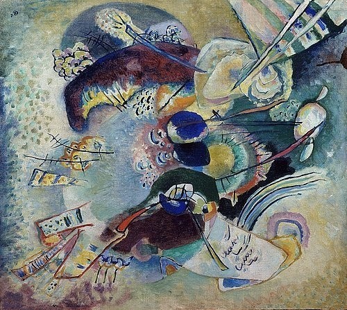 Wassily Kandinsky, Komposition. 1916. (Kandinsky,Wassily,1866-1944,Tjumen,Kunstmuseum,Öl auf Leinwand,abstrakt,abstrakte kunst)