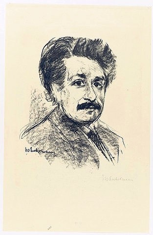 Max Liebermann, Portrait Albert Einstein. 1925 (Portrait,Historische Person,Lithographie,Liebermann,Max,1847-1935,Amsterdam,Rijksmuseum,Max Liebermann,Albert Einstein,Relativitätstheorie,Physiker,Nobelpreis,Nobelpreisträger,Deutscher)