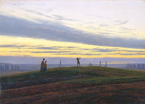 Caspar David Friedrich, Der Abendstern. Um 1830 (19. Jahrhundert,Öl auf Leinwand,Frankfurter Goethe-Museum,1774-1840,Friedrich,Caspar David,Caspar David Friedrich,Himmel,Abendrot,Abendhimmel,Abend,Romantik)