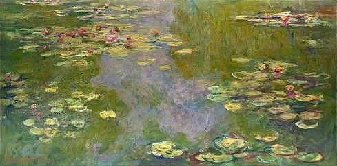 Claude Monet, Seerosen. 1919. (Monet,Claude,1840-1926,New York,Metropolitan Museum,Öl auf Leinwand,20. Jahrhundert,Impressionismus,französischer,© Copyright Artokoloro Quint Lox Limited,© Copyright Artokoloro Quint Lox Limited,Copyright Artokoloro,Nymphaea,teich,reflektion,wasser,wasse)
