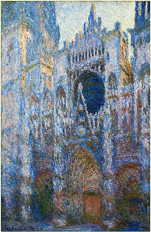 Claude Monet, Die Kathedrale von Rouen, Westfassade. 1894 (19. Jahrhundert,Impressionismus,französischer,Architektur,Öl auf Leinwand,Washington,National Gallery,Monet,Claude,1840-1926,© Copyright Artokoloro Quint Lox Limited,© Copyright Artokoloro Quint Lox Limited,Copyright Artokoloro,Claude Monet,Fassade,Serie,)