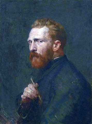 John Peter Russell, Porträt von Vincent van Gogh. 1886 (Amsterdam,Van Gogh - Museum,Öl auf Leinwand,19. Jahrhundert,Portrait,Post-Impressionismus,Russell,John Peter,1858-1930,Russell, John Peter,Maler,Künstler,Künstlerportrait,Pinsel,Bart,rothaarig,Vincent van Gogh)
