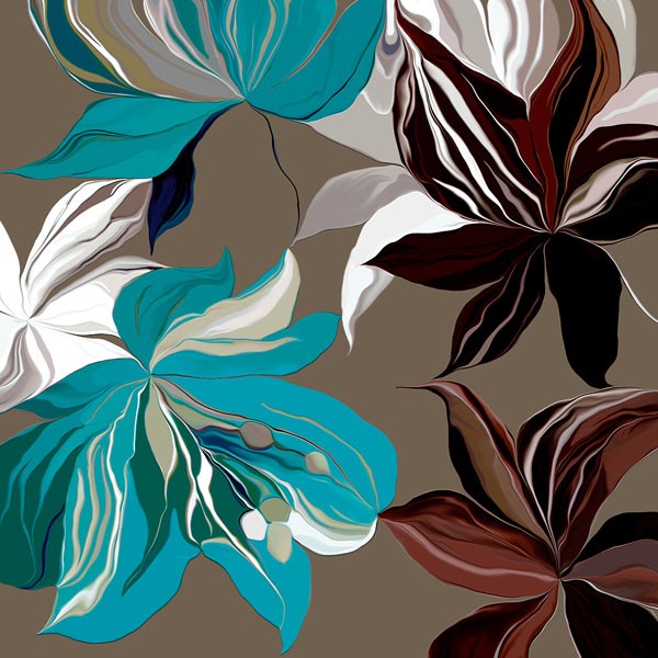 Sally Scaffardi, ALSTROEMERIA II (Blumen, Inkalilien, Floral, Blüten, Blütenblätter, Malerei, Treppenhaus, Wohnzimmer, Esszimmer, Wunschgröße, bunt)