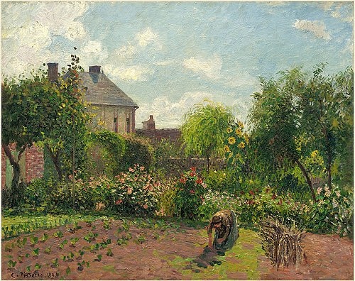Camille Pissarro, Camille,Pissarro,French,1830,1903,Artist's,Garden,Eragny,1898,oil,canvas,Camille Pissarro,Camille Pissarro, French (1830-1903), The Artist's Garden at Eragny, 1898, oil on canvas (Washington,National Gallery,Pissarro,Camille,1830-1903,Öl auf Leinwand,19. Jahrhundert,Impressionismus,französischer,© Copyright Artokoloro Quint Lox Limited,© Copyright Artokoloro Quint Lox Limited,Copyright Artokoloro,garten,landschaft,natur,bäume,pflan)