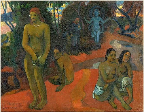 Paul Gauguin, Te Pape Nave Nave (Köstliches Wasser). 1898 (Washington,National Gallery,Gauguin,Paul,1848-1903,Öl auf Leinwand,19. Jahrhundert,Post-Impressionismus,© Copyright Artokoloro Quint Lox Limited,© Copyright Artokoloro Quint Lox Limited,Copyright Artokoloro,tahiti,frauen,exotik,exotisch,nackt,tropen,tropi)