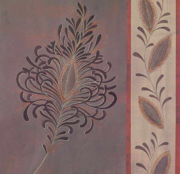 Design Show, OPULENT II (Grafik, Blumen, Blüten, florales Muster, dekorativ, stilisiert, Wunschgröße, Wohnzimmer, Treppenhaus, bunt)