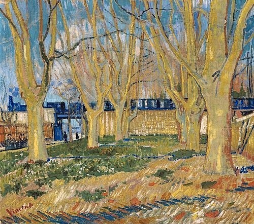 Vincent van Gogh, Das Viadukt in Arles. Der blaue Zug. 1888. (Gogh,Vincent van,1853-1890,Paris,Musée Rodin,Öl auf Leinwand,)