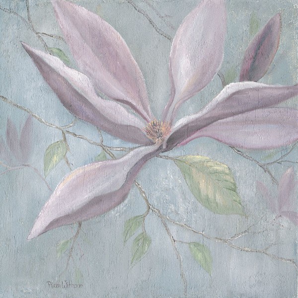 Rian Withaar, PURPLE I (Blumen, Blüten, Pflanzen, modern, zeitgenössisch, Treppenhaus, Wohnzimmer, Wunschgröße, Malerei, bunt)