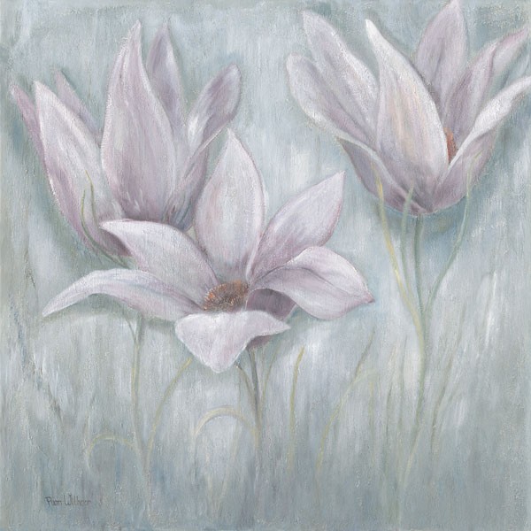 Rian Withaar, PURPLE II (Blumen, Blüten, Pflanzen, modern, zeitgenössisch, Treppenhaus, Wohnzimmer, Wunschgröße, Malerei, bunt)