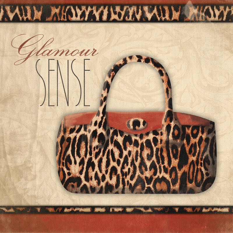 Jace Grey, GLAMOUR SENSE (Handtasche, chic, Style, Mode, Leopardenmuster, Retro, Grafik, Wunschgröße, Treppenhaus, bunt)