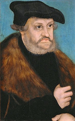 LUCAS CRANACH Der Ältere, Bildnis Kurfürst Friedrich der Weise. Um 1525/27 (Portrait, Friedrich III, Sachsen, Förderer Luthers, Gründer der Universität Wittenberg, Persönlichkeiten, Klassiker, Renaissance, Wunschgröße, Wohnzimmer)