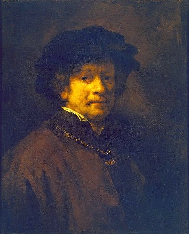 Rembrandt van Rijn, Selbstbildnis 1654. (Rembrandt van Rijn,1606-1669,Kassel,Staatliche Gemäldegalerie,Selbstbildnis,selbstbildnis,Rembrandt,Rembrandt van Rijn,mann,dunkel,porträt)