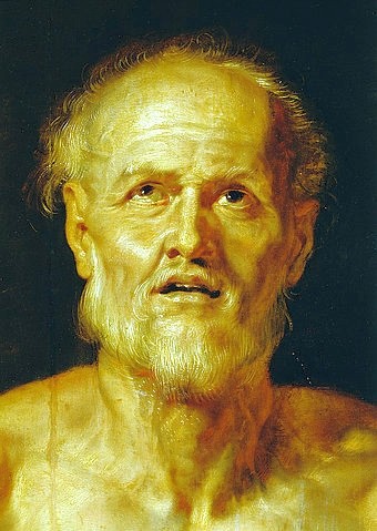 Peter Paul Rubens, Der sterbende Seneca. Um 1611. Detail. (Gesamtes Bild unter ID 1609.) (Philosoph, Stoiker, Römer, Antike, Portrait, Detail, Suizid, Selbstmord, Barock, Klassiker, Malerei, Treppenhaus, Wohnzimmer, Wunschgröße, bunt)