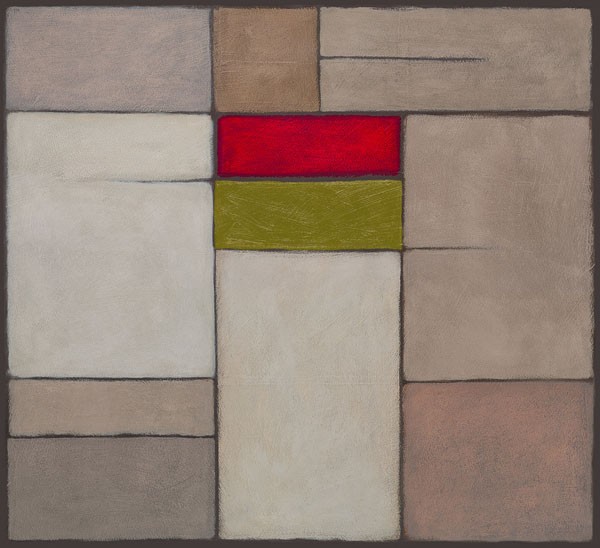 Verbeek & Van den Broek, HARMONY II (Wunschgröße, Malerei, modern, abstrakte Malerei, Farbflächen, geometrische Formen, Rechtecke, Quadrate, Konstruktivismus, Wohnzimmer, Treppenhaus, Schlafzimmer)