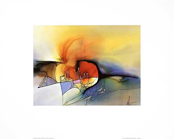 Frauke Ahrens, Farb-& Formenspiel III (Abstrakte Kunst, Abstrakte Malerei, Farbflächen, amorphe Formen, diffus, Wohnzimmer, modern, Grafik, bunt)