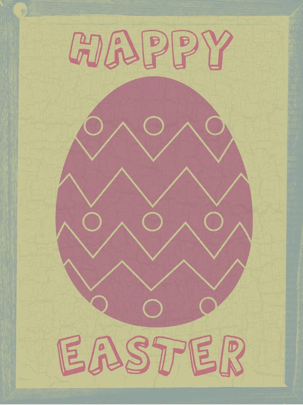 Sheldon Lewis, HAPPY EASTER II (Ei, Osterei, Typologie, Fröhliche Ostern, Gruß, Treppenhaus, Grafik, Wunschgröße, bunt)