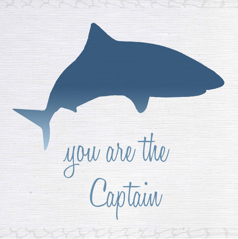 Sheldon Lewis, GRAY SHARK I (Fisch, Hai, Silhouette, maritim, Kapitän, Boss, Kalligrafie, Inspiration, Wunschgröße, Grafik, Badezimmer, Treppenhaus, bunt)