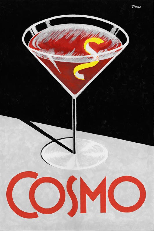 Thom Reaves, RETRO TIME II (Aperitif, Martini, Plakatkunst, Werbung, Retro, Vintage, Nostalgie, Wunschgröße, Grafik, Küche, Esszimmer, Bar, Gastronomie, Bistro, bunt)
