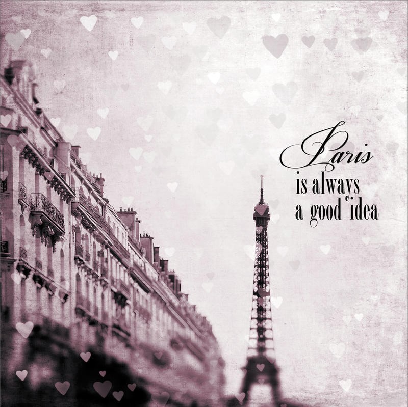 Tracey Telik, PARIS HEART STORM II (Paris, Städte, Eiffelturm,   Wahrzeichen, Architektur, Gebäude, Herzen, Wunschgröße, Wohnzimmer, Fotokunst,)