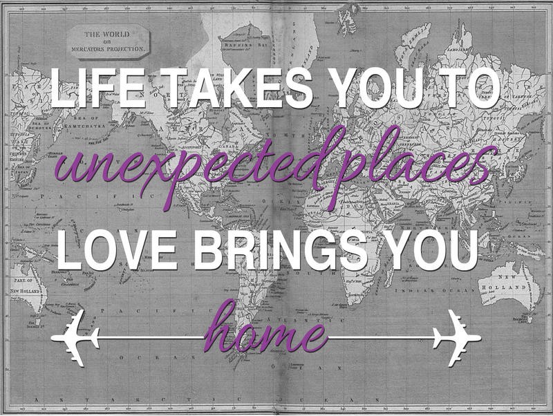 Victoria Brown, MAP HOME I (Lebensphilosophie,  Reisen, Heimat, Leben, Liebe, Motivation, Inspiration, Kalligrafie,  Wunschgröße, Treppenhaus, Jugendzimmer, grau/lila)