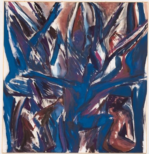 Barbara Heinisch, Blaue Rhythmik (Grafik, Modern, Abstrakt, figurativ, dynamisch, Tanz, Tänzer, Bewegung, bunt Lithografien, limitiert, signiert, Wohnzimmer)