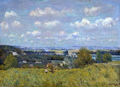 Alfred Sisley, La Combe de la Seine a Saint-Cloud.1876. (Sisley,Alfred,Rennes,Musée des Beaux-Arts,1839-1899,Sommer,Frankreich,Sisley, Alfred 1839-1899)