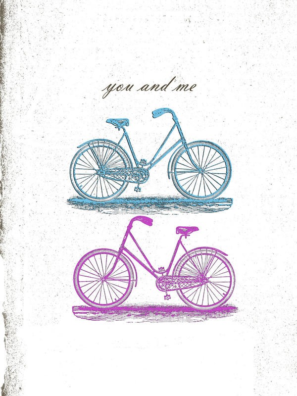 Sheldon Lewis, BICYCLES (Fahrräder, Fortbewegung, Grafik, Retro, Treppenhaus, Wohnzimmer, Wunschgröße, pink/rosa)
