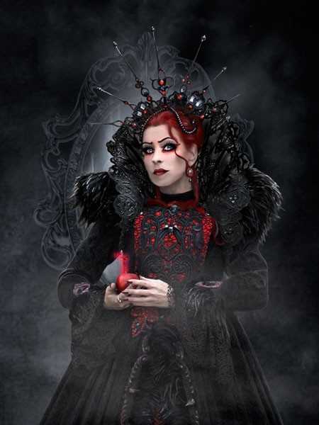 Babette, EVIL QUEEN (Königin, Böse, Bosheit, Hexe, mystisch, Fantasy, Märchen, Traumwelt, Jugendzimmer,  Wohnzimmer, Treppenhaus, Gothic, Punk, Wunschgröße, Digitalkunst, bunt)