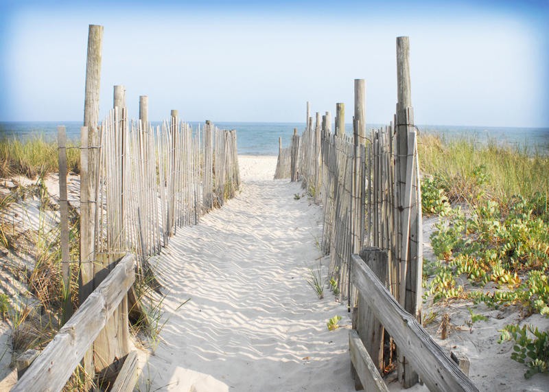 Suzanne Foschino, OCEAN WALKWAY II (Meer, Strand, Düne, dünenweg, Dünengraß, maritim, Meeresbrise, Wohnzimmer, Treppenhaus, Arztpraxis, Fotografie, Wunschgröße, bunt)