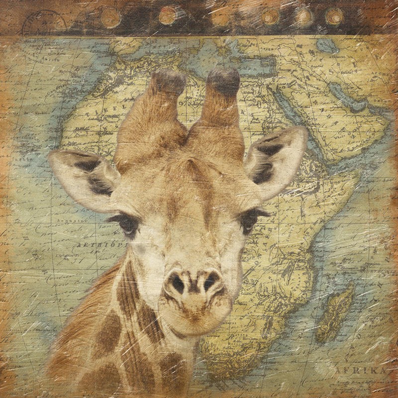 Jace Grey, MAP WITH GIRAFFE I (TIERE)