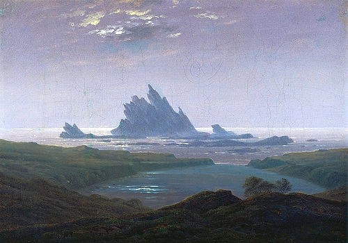 Caspar David Friedrich, Felsenriff am Meeresstrand. 1824. (Friedrich,Caspar David,1774-1840,Karlsruhe,Staatliche Kunsthalle,Meere,Friedrich, Caspar David 1774-1840)