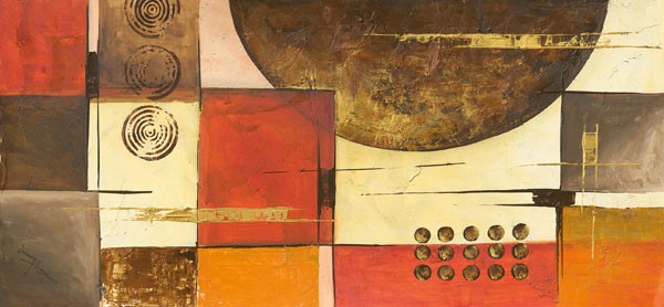 Umang Kikani, SPHERE ASCENDANCE I (Abstrakt, Malerei, geometrische Formen, Kreise, Rechtecke,  Wohnzimmer, Treppenhaus, Arztpraxis, Wunschgröße, bunt)