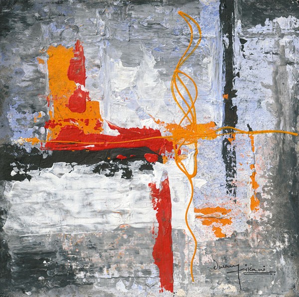 Umang Kikani, URBAN HUMANITY I (Abstrakt, Farbfelder, Ornamente, modern,  Wohnzimmer, Treppenhaus, Malerei, Wunschgröße, bunt)